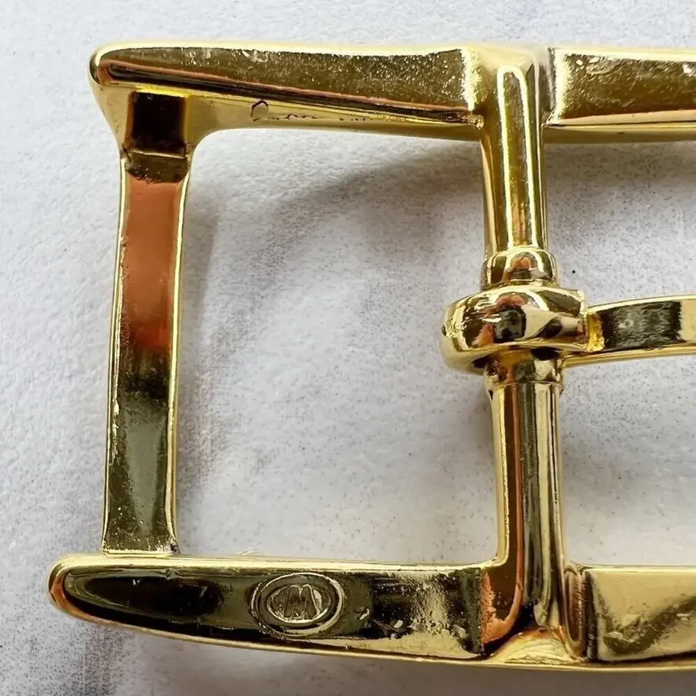 Vintage Gold Tone Simple Basic Belt Buckle for up to 1 Inch Belt